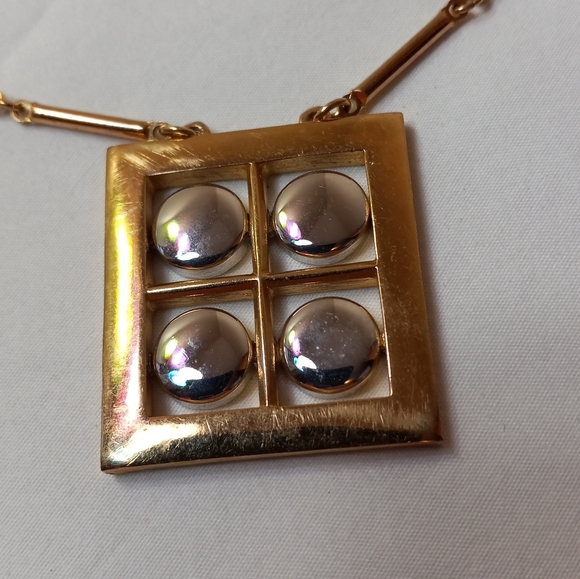 Vtg Goldtone and silver Artistry Bar Chain Necklace - Picture 3 of 5